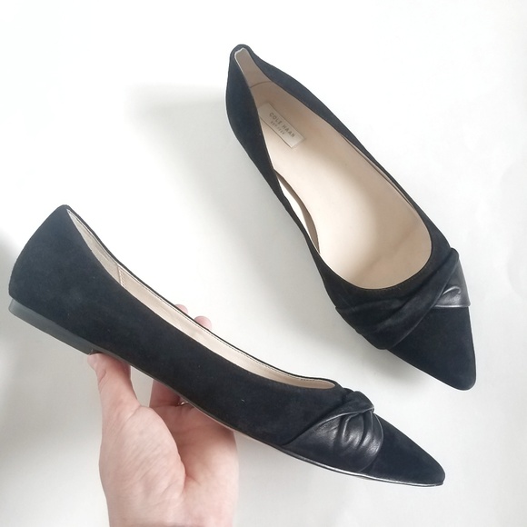 Cole Haan Shoes - Cole Haan Pointed Toe Black Flats Size 9